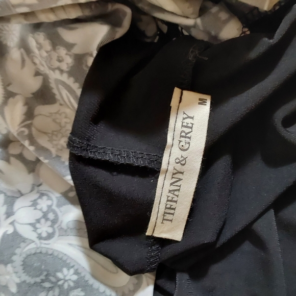 Tiffany & Grey Dress/Jacket 1 Piece Combo Black/White Medium - Picture 6 of 8